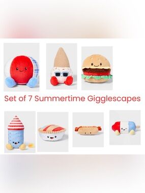 Set of 7 Summertime Gigglescape Plush